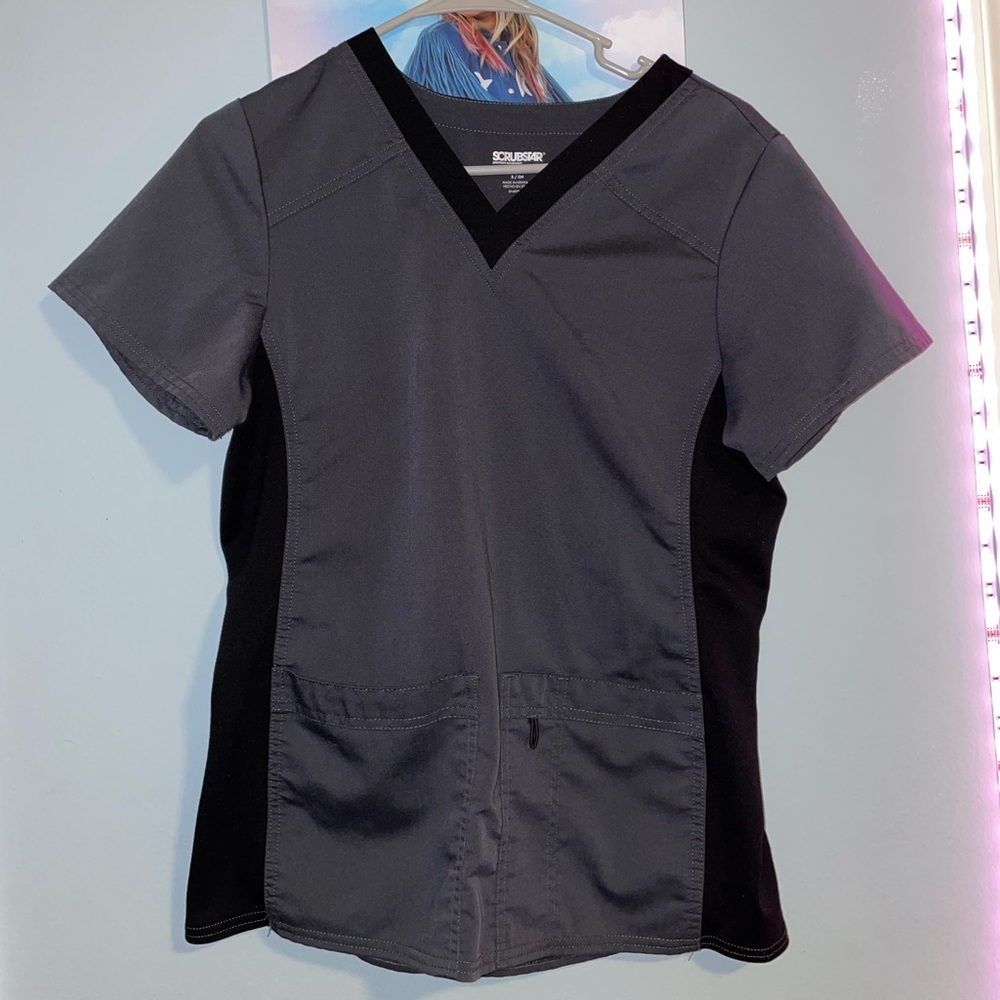 Walmart scrubstar brand — charcoal grey top